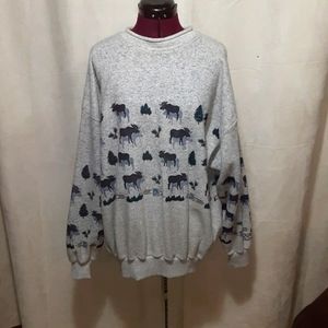 Art unlimited sports wear moose sweatshirt.